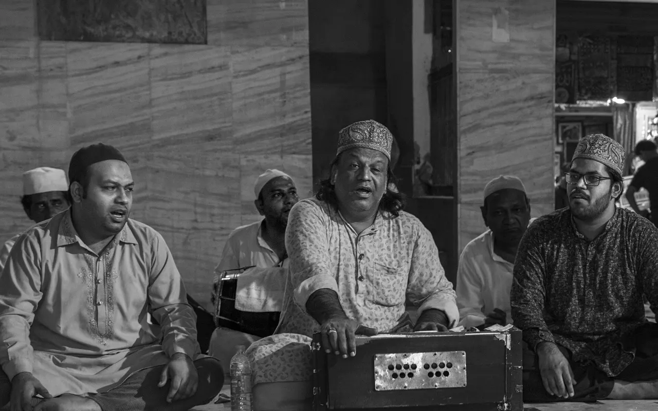 Qawwali singers performing together